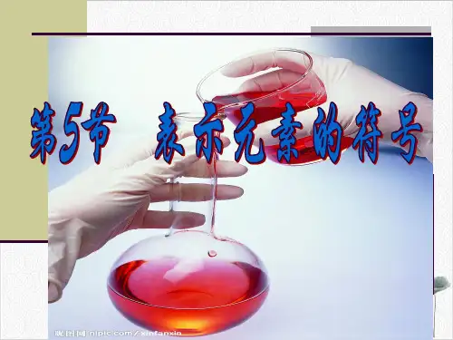 浙教版八级(下)科学ppt表示元素的符号