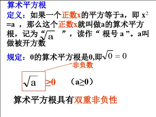 算术平方根、平方根、立方根之间区别联系