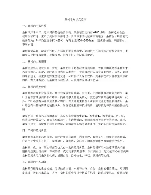 桑树学知识点总结