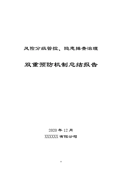 双重预防机制汇总报告(最新完整版)