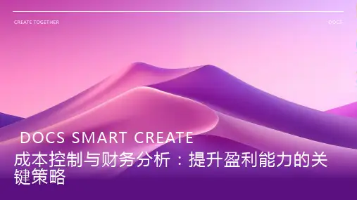 成本控制与财务分析：提升盈利能力的关键