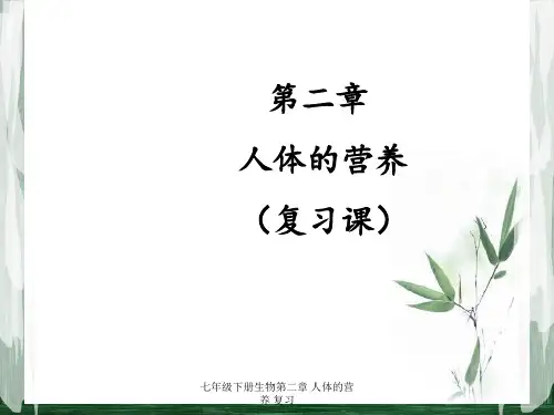 七年级下册生物第二章 人体的营养 复习 ppt课件