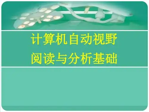 医学影像 ：视野阅读与分析基础