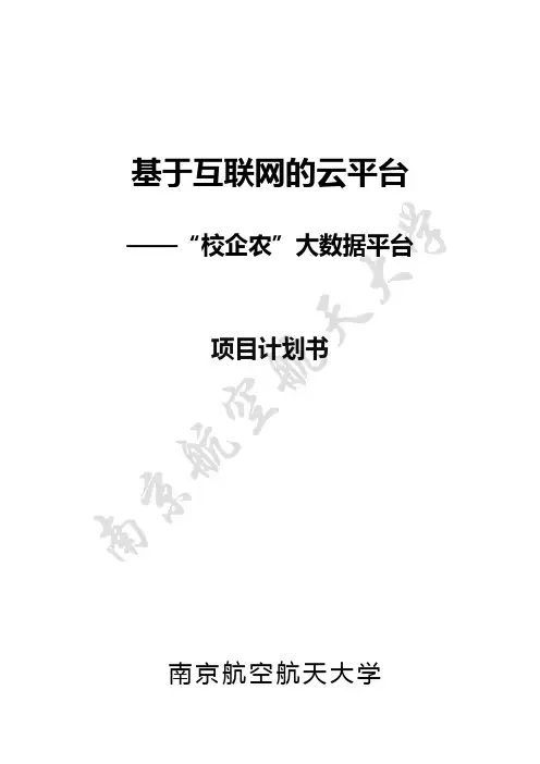 互联网+项目计划书 2