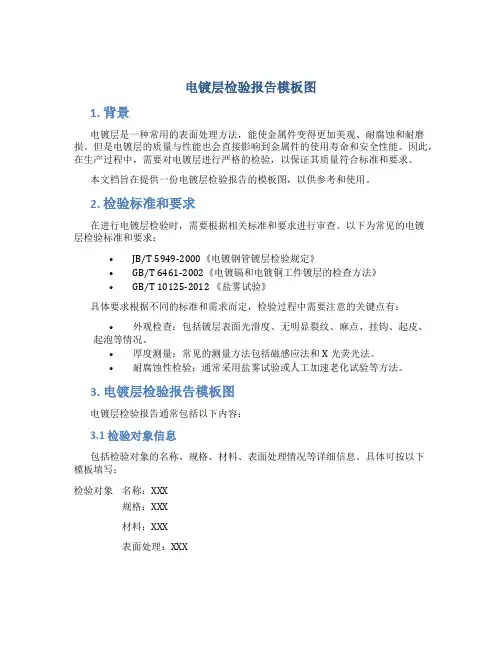 电镀层检验报告模板图