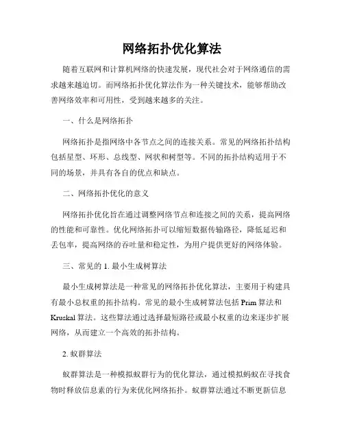 网络拓扑优化算法