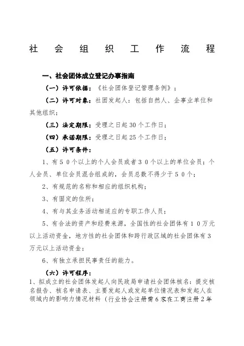 社会组织工作流程