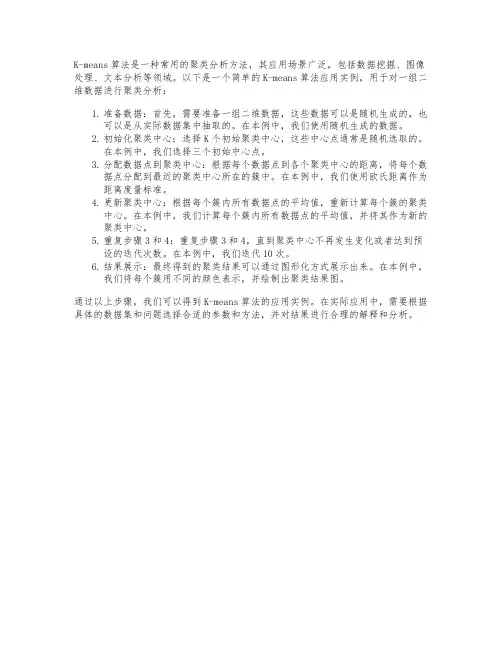 kmeans算法应用实例