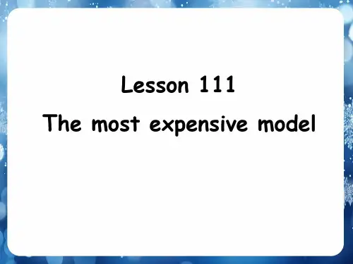 Lesson111112Themostexpensivemodel(课件)新概念英语第一册