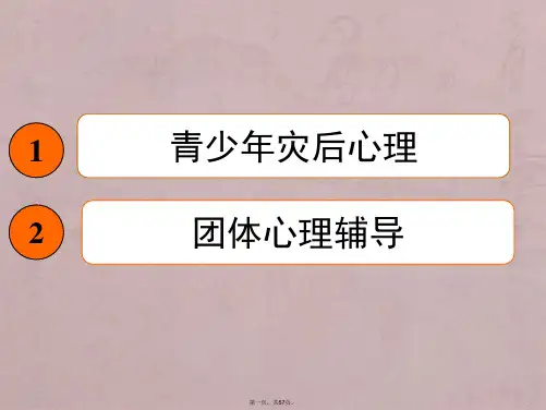 地震后心理反应及团体心理辅导