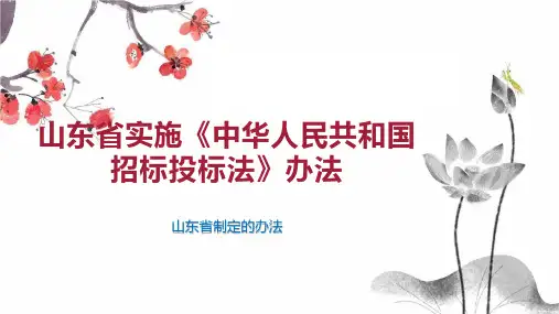 山东省实施《中华人民共和国招标投标法》办法