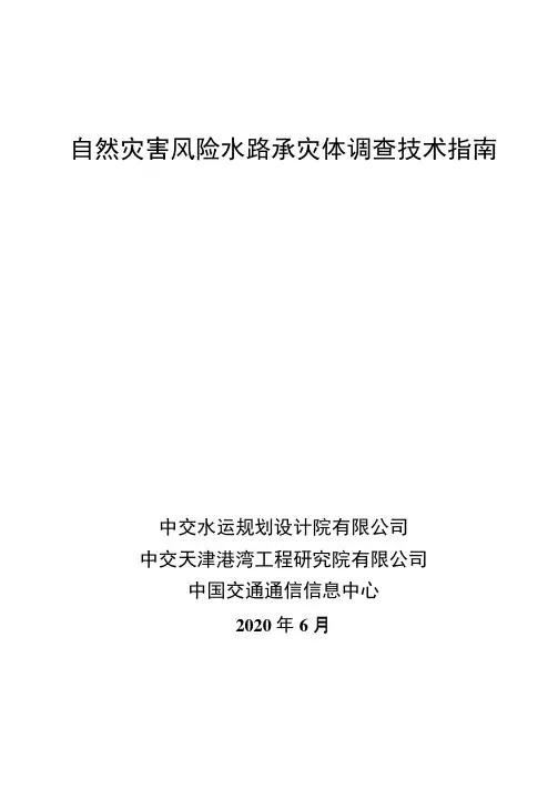 18-自然灾害风险水路承灾体调查技术指南