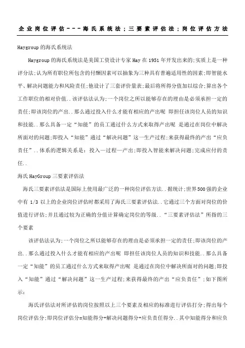 海氏三要素评估法