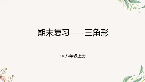 人教版 八年级数学 上册 期末总复习—第十一章 三角形