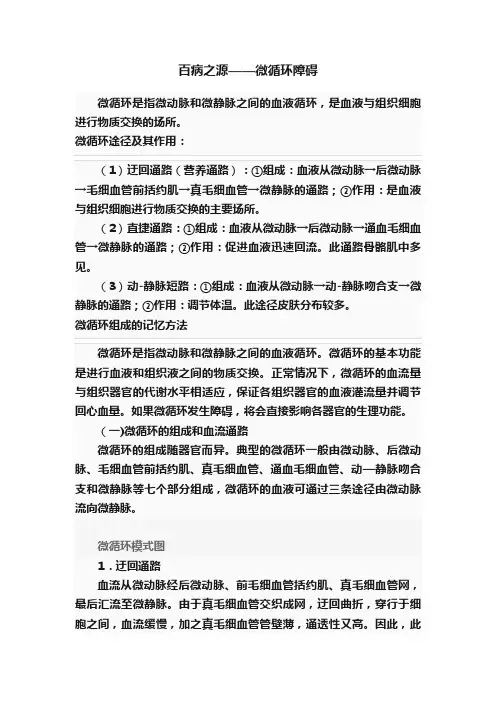 百病之源——微循环障碍
