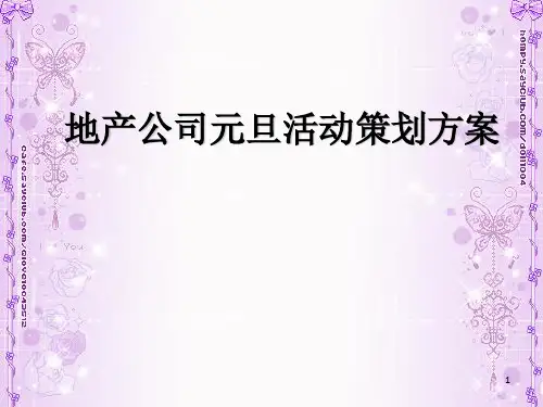 地产公司元旦活动策划方案 PPT素材