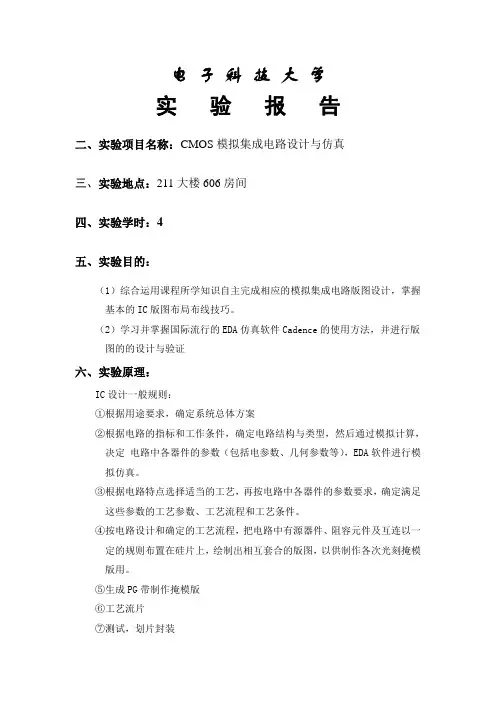 集成电路实验 王向展