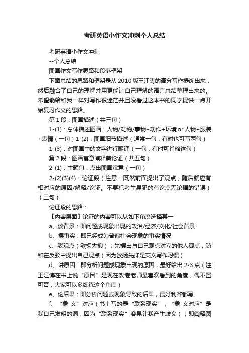 考研英语小作文冲刺个人总结