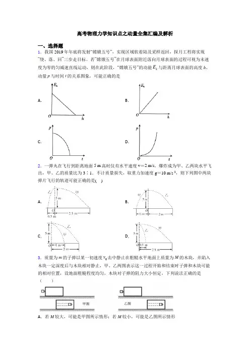 高考物理力学知识点之动量全集汇编及解析
