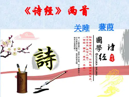 诗经两首《关雎》《蒹葭》ppt课件(用)