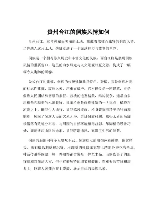 贵州台江的侗族风情如何