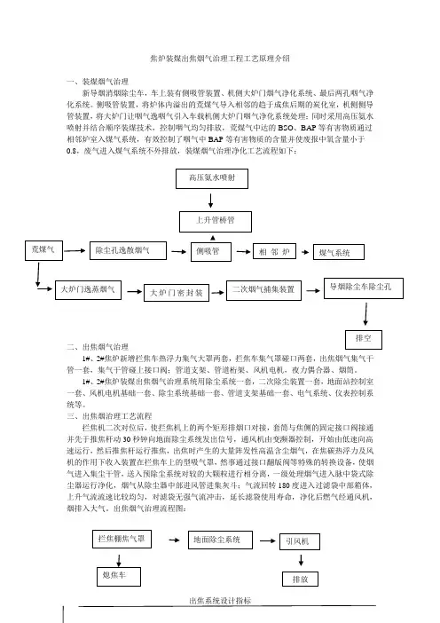 焦炉装煤出焦烟气治理工程工艺原理介绍