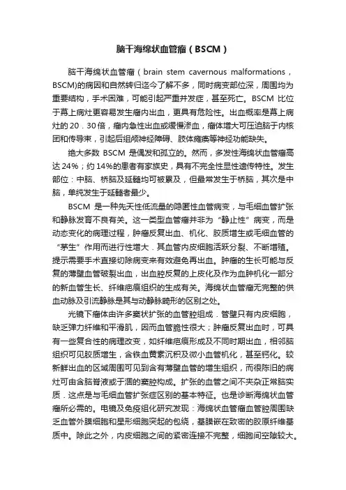 脑干海绵状血管瘤（BSCM）
