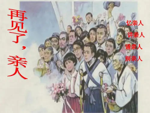 《再见了亲人》ppt课件讲课资料重点