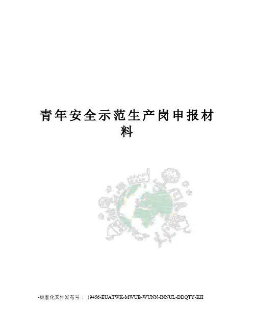 青年安全示范生产岗申报材料
