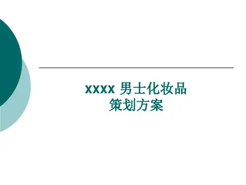 某男士化妆品策划方案PPT课件