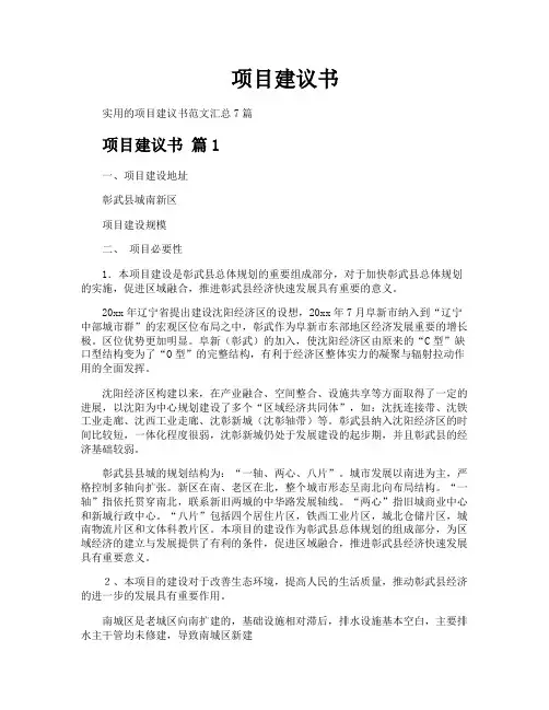 项目建议书