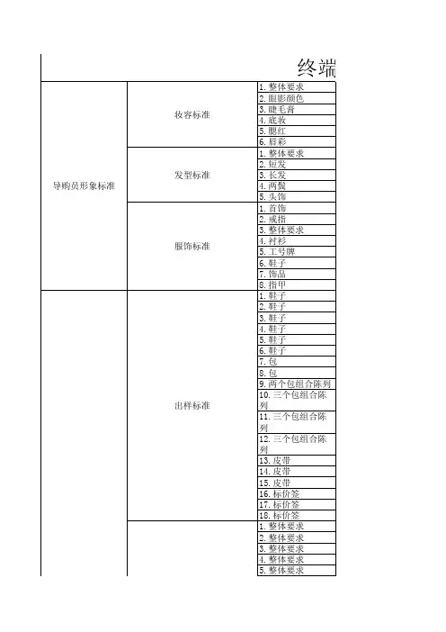 终端形象考核标准