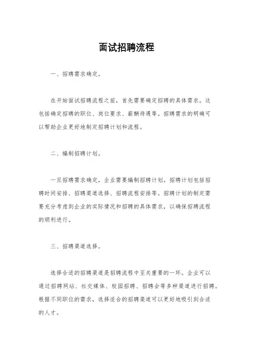 面试招聘流程
