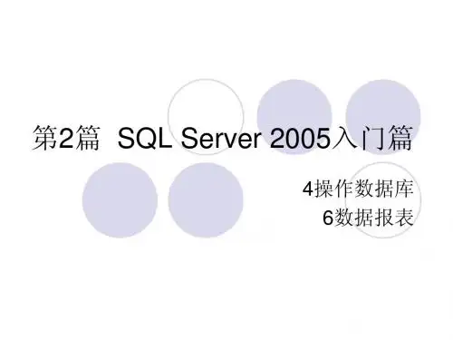 SQL Server 2005入门篇