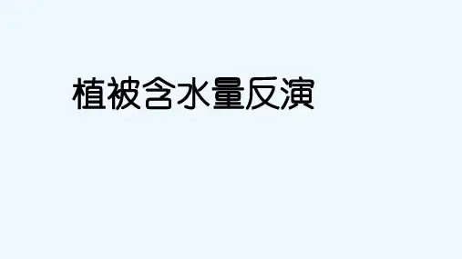 植被含水量的遥感反演方式