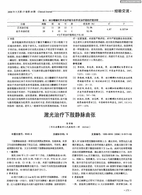 激光治疗下肢静脉曲张