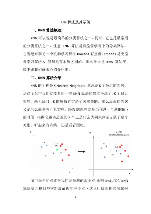 kNN算法及其示例