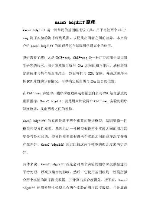 macs2 bdgdiff原理