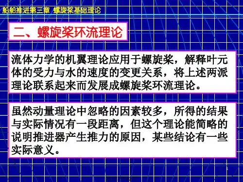 船舶推进螺旋桨基础理论PPT课件