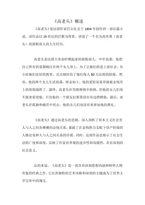 《高老头》概述