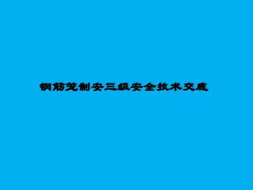 钢筋笼制安三级安全技术交底