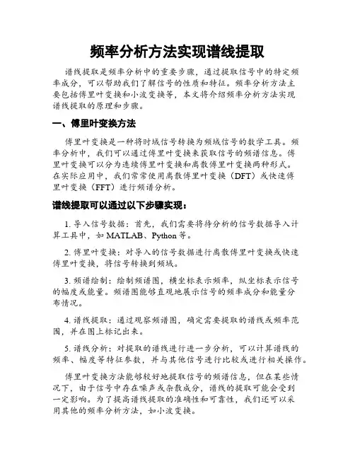 频率分析方法实现谱线提取