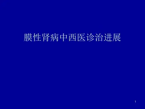 膜性肾病的中西医诊治进展PPT课件