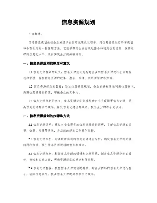 信息资源规划