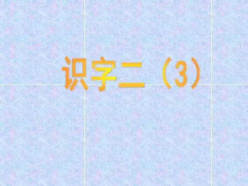 语文教科版二年级上册识字二(3)