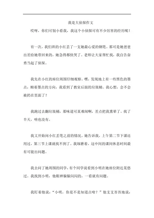 我是大侦探作文