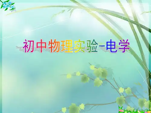 初中物理实验电学 PPT课件 图文