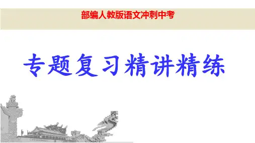 (名师整理)最新部编人教版语文冲刺中考《记叙文阅读难点分析》专题复习精讲精练(含答案)