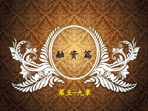 财务管理 第五-九章 融资篇