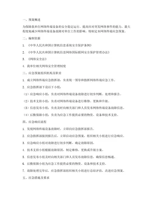 网络终端应急预案
